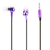 J903 3, 5 mm Stilvolle Zipper In-Ear-Kopfhörer mit Mikrofon (Purple)