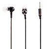 J903 3, 5 mm Stilvolle Zipper In-Ear-Kopfhörer mit Mikrofon (Schwarz)