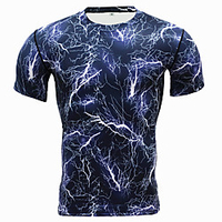 JACK CORDEE Herren Kurzarm Kompressionsshirt Laufshirt Funktionsunterhemd T-Shirt Sportlich Sommer Rasche Trocknung Atmungsaktiv Weich Laufen Aktives Training Joggen Sportbekleidung camuflaje Wei Lightinthebox