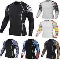 JACK CORDEE Herren Langarm Kompressionsshirt Laufshirt Funktionsunterhemd Stripe-Trim Oberteile Sportlich Winter Feuchtigkeitsabsorbierend Atmungsaktiv Weich Laufen Aktives Training Joggen / Pullover Lightinthebox