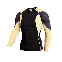 JACK CORDEE Herren Langarm Laufshirt Oberteile Sportlich Winter Rasche Trocknung Fitness Fußball Fussball Laufen Sportbekleidung Punkt Übergrössen Schwarz Gelb Rot Blau Orange Grün Sportkleidung Lightinthebox