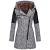Jacke Damen stilvolle Strickjacke lässig dicke weiche Outwear (grau,  xl (2xl)) Lightinthebox