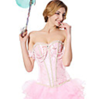 Jacquard Korsett Shapewear Zipper mit Perlen-Kette