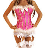 Jacquard Lace-up Korsett Shapewear