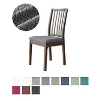 Jacquard-Sitzbezüge für Esszimmerstühle abnehmbare waschbare Anti-Staub-Stretch-Küchensitzkissenbezüge Schutz Lightinthebox