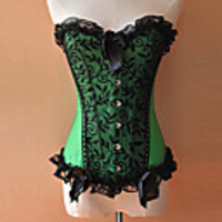 Jacquard vor busk Schließung And Lace-up Korsett Shapewear mit Kunststoff Boning