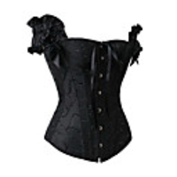 Jacquard vor busk Schließung Stahl Boning Korsett Shapewear mit T-back (weitere Farben)