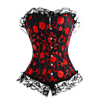 Jacquard vorne Busk Schließung Korsett Shapewear