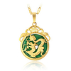 Jade Pendant Halskette Drache Asiatisch Luxus Anhänger Stil Retro vergoldet Aleación Gold Modische Halsketten Schmuck Für Weihnachts Geschenke Party Besondere Anlässe Geburtstag Geschenk Alltag