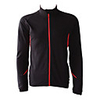 JAGGAD - Radfahren Fleece-Langarmshirt schwarz rot Fahrrad / Bike Jersey