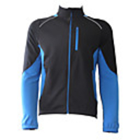 JAGGAD - Radfahren Windproof Fleece Long Sleeve Blau Schwarz Fahrrad / Bike Jersey