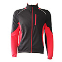 JAGGAD - Radfahren Windproof Fleece Long Sleeve Red Black Fahrrad / Bike Jersey