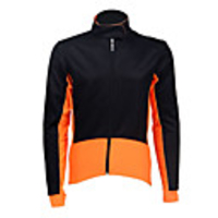 JAGGAD 50% Polyester und 50% Coolmax Langarm Fahrradtrikot (Orange und Schwarz)