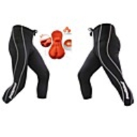 Jaggad Frühling Sommer Herbst Black Nylon Spandex Rubber Print Gepolsterte 3/4 Pants Radfahren