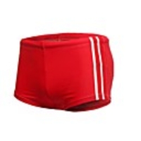 Jaggad Herren Nylon Spandex Gefüttert Red Boxer Badeshorts