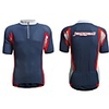 Jaggad Herren Sommer Polyester Spandex Rubber Print Logo hinten Pocket-Jersey
