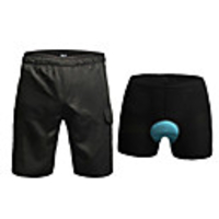 Jaggad Herrn Fahrradhosen Dunkelgrau Fahhrad Shorts / Laufshorts Baggyhosen Gepolsterte Shorts Bergradfahren Straßenradfahren Atmungsaktiv 3D Pad Rasche Trocknung Sport Bekleidung / Reflexstreiffen