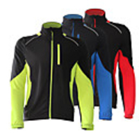 Jaggad Herrn Fahrradjacke Winter Vlies Elasthan Polyester Fahhrad Winter Vliesjacken / Vliesen Oberteile warm halten Windundurchlässig Fleece Innenfutter Sport Patchwork Blau / Rote / Gelb / Langarm