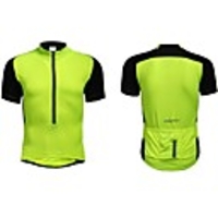 Jaggad Sommer Unisex Black Light Grün Polyester Spandex Rear Pocket-Jersey