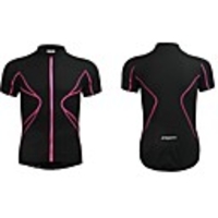 Jaggad Summer Women Black Rose Polyester Spandex Hintere Tasche mit Reißverschluss Jersey