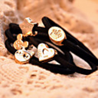 Jahrgang Metall Crown Liebe elastisches Haar-Seil