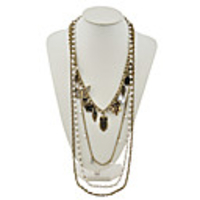 Jahrgang Metall Farbe Layered Multi-Element-Kollier