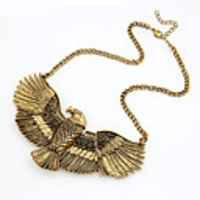 Jahrgang Metall Owl Alloy Kollier