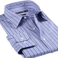 JamesEarl Herren Business Casual reiner Baumwolle Langarm-Shirt (blau)