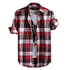 JamesEarl Herren Flanell Rot Braun prüfen Langarm-Shirt