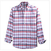 JamesEarl Herren Oxford Spinning Check Pattern Langarm-Shirt (rot und blau)