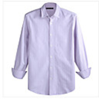 JamesEarl Herren Oxford Spinning lila Streifen Langarm-Shirt