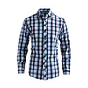JamesEarl Männer Casual Cotton Light Blue Überprüfen Langarm-Shirt