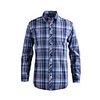 JamesEarl Männer Casual Grau Blau prüfen Langarm-Shirt