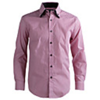 JamesEarl Männer Casual Red Stripes Kontrast Farbe Langarm-Shirt