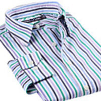 JamesEarl Männer Casual reiner Baumwolle grüne Streifen Langarm-Shirt