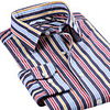 JamesEarl Männer Casual reiner Baumwolle Red Stripes Langarm-Shirt