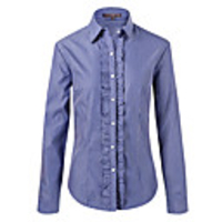 JamesPrincess Frauen aus reiner Baumwolle Streifen Langarm-Shirt (blau)