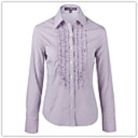 JamesPrincess Frauen aus reiner Baumwolle Streifen Langarm-Shirt (lila)