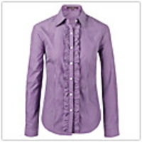 JamesPrincess Frauen aus reiner Baumwolle Streifen Langarm-Shirt (lila)