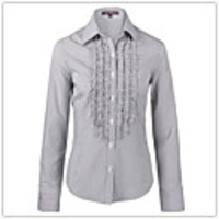 JamesPrincess Frauen aus reiner Baumwolle Streifen Langarm-Shirt (schwarz)