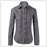 JamesPrincess Frauen aus reiner Baumwolle Streifen Langarm-Shirt (schwarz)