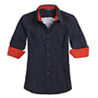 JamesPrincess Frauen British Style Long Sleeve Cord Shirt (Marine-Blau)