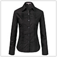 JamesPrincess Frauen eleganter Reine Baumwolle Langarm-Shirt (schwarz)