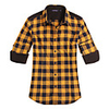 JamesPrincess Frauen New Style Flanell-Langarm-Shirt (Orange)