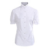 JamesPrincess Frauen Süße Geschäfts Short Sleeve Shirt (weiß)