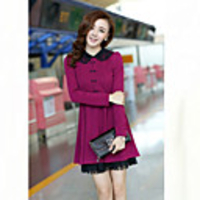 JANE FANS Elegante 1/2 Sleeve dünnes Kleid