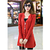 JANE FANS Fashion Loose Fit Knit Lange Strickjacke-Mantel (ohne Kette)