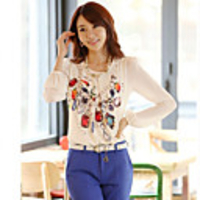 JANE FANS Langarmshirt Big Size Slim Tops