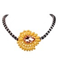 JANE STONE Black Chain Roten Kristall Fashion Statement L?tzchen Halskette