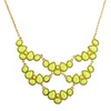 JANE STONE Bright Green Trendy Weinlese-Anhänger Nacklace